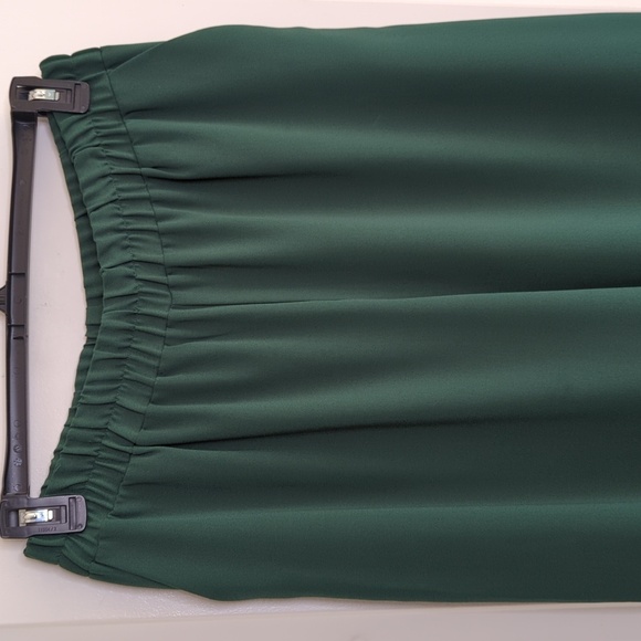 Martino Midali Toujours Crepe Trousers Stretch Waist Pockets Green L - Picture 2 of 10